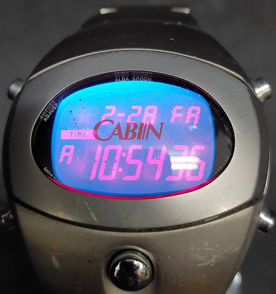 CABIN限定 腕時計 SEIKO ALBA SPOON W671-4200 デジタル 稼働品 CABIN限定 腕時計 SEIKO ALBA SPOON W671-4200 デジタル 稼働品