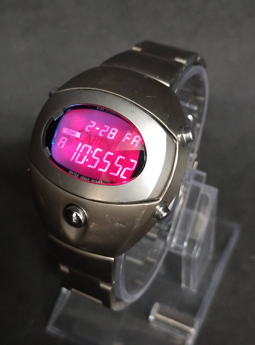 CABIN限定 腕時計 SEIKO ALBA SPOON W671-4200 デジタル 稼働品 CABIN限定 腕時計 SEIKO ALBA SPOON W671-4200 デジタル 稼働品