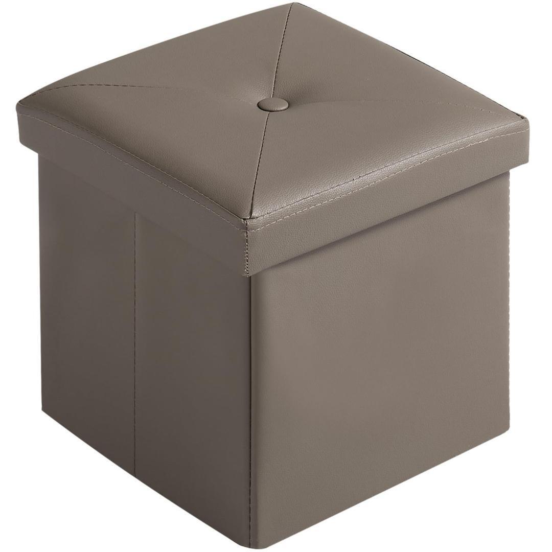 VECELO 収納スツール オットマン 収納ボックス 折りたたみ式 幅38x奥行き38x高さ38CM 耐荷重120kg 踏み台 玄関 リビング 寝室