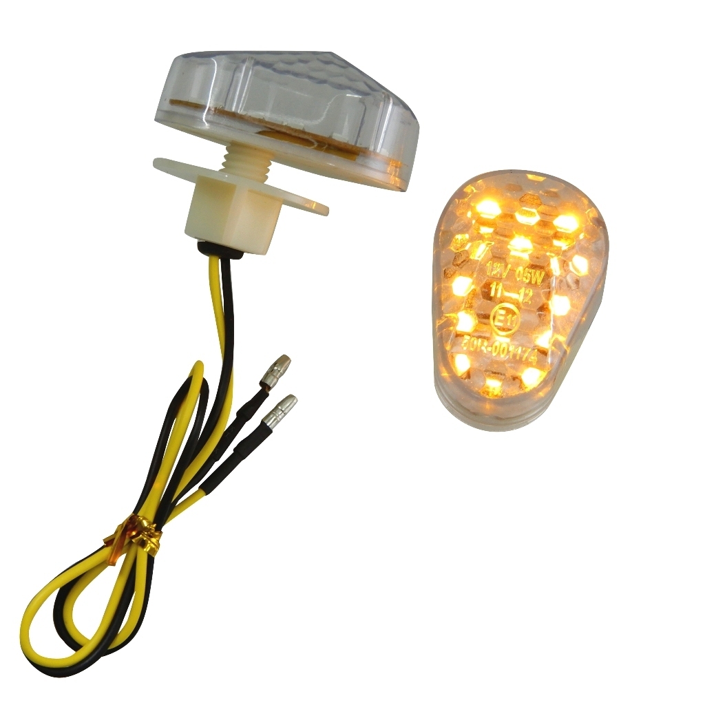 カウル LEDウインカー クリア Type K ヤマハ R1,RZ,MT,TZ,TZR,SR,,YZF-R1,FZ-1,YZF-R6,XJR,XJR1300,XJR1200,サイドマーカー,埋込