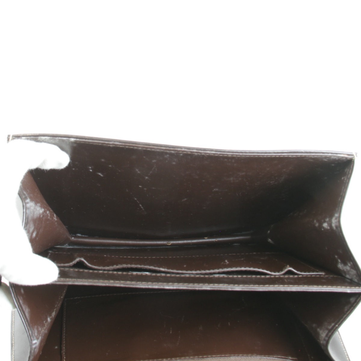 [USED] CELINE Celine C Macadam лошадь машина металлические принадлежности сумка на плечо Brown парусина / кожа 