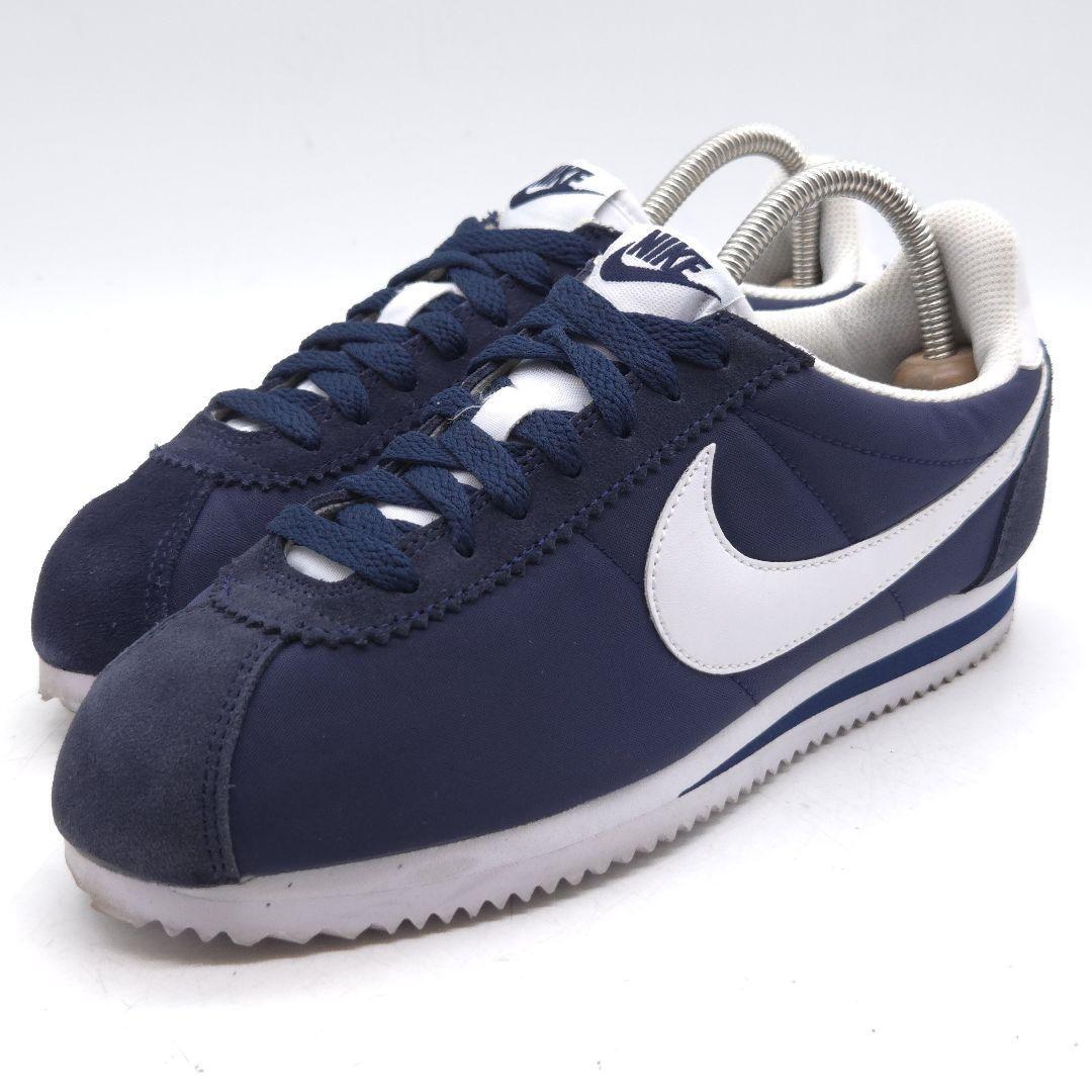 WMNS CLASSIC CORTEZ NYLON "OBSIDIAN" 749864-411 (オブシディアン/ホワイト)