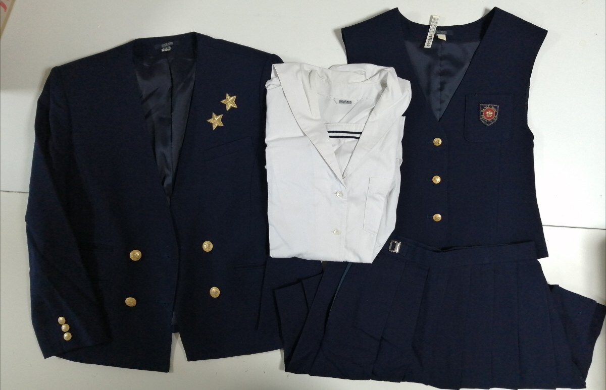 岡山県 就実中学校 女子制服 HANAE MORI ハナエモリ 160A 冬服