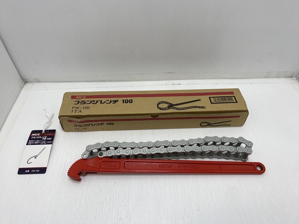 下松)MCC 松坂鉄工所 フランジレンチ 100 FW-100 工具 ハンドツール ◆★K250217R01A NB17A