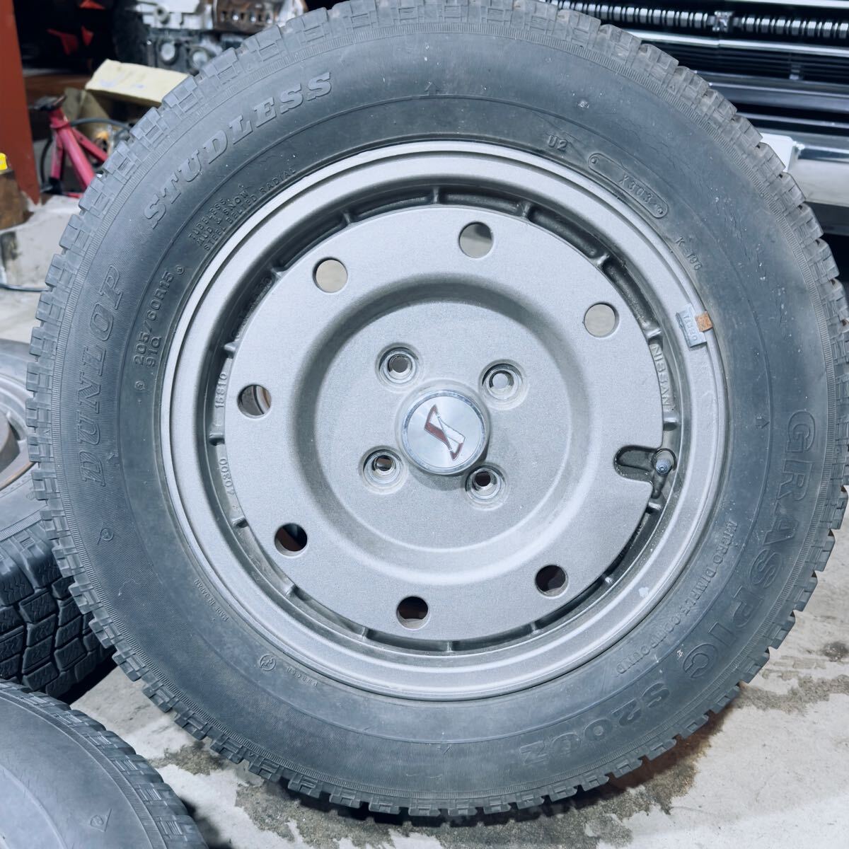 鬼希少　DR30 RS ターボ　純正　ホイール　15インチ　114.3 4穴　ニューマン　スカイライン　西部警察　マグ鍛？　タイヤは飾り