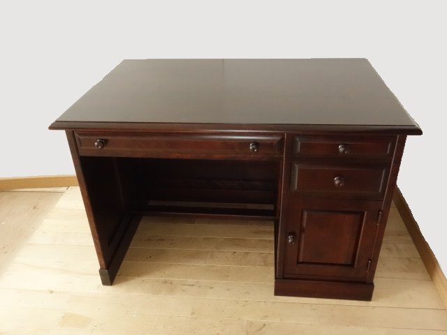 北海道民芸家具 片袖デスク 再塗装済 USED （中古オフィス片