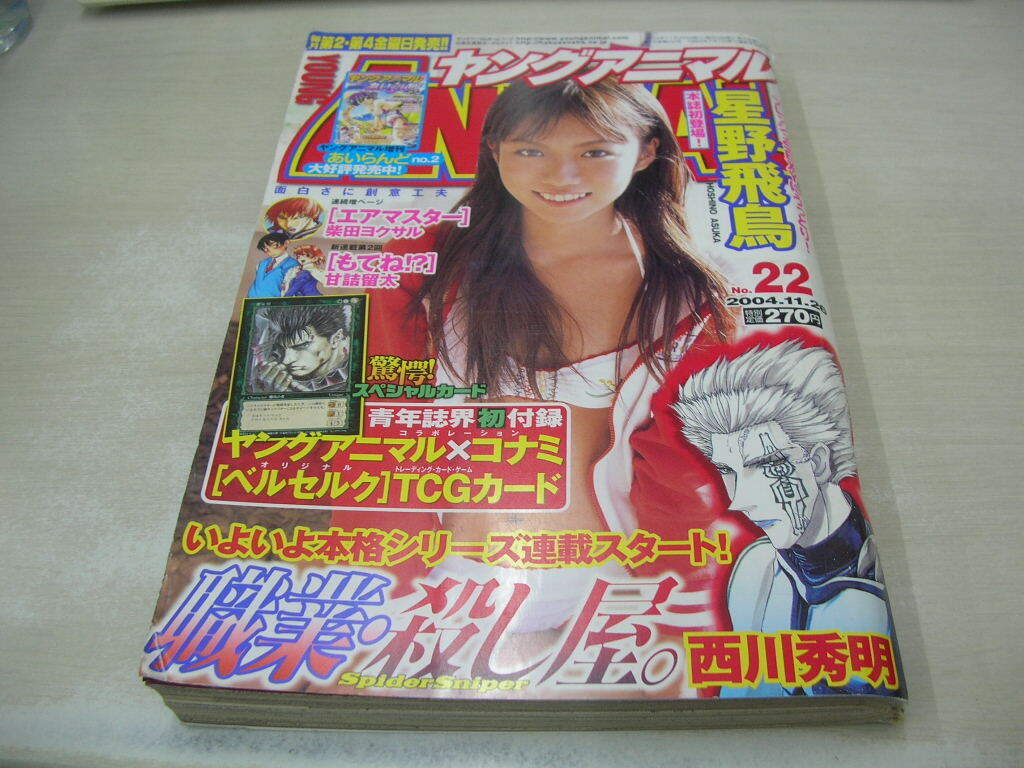 ヤングアニマル NO.22 2004年11月26日号 星野飛鳥 表紙+巻頭 ヤングアニマル NO.22 2004年11月26日号 星野飛鳥 表紙+巻頭