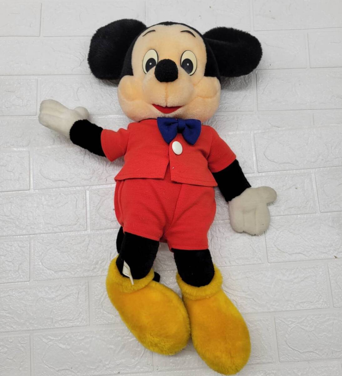 ★【在庫処分価格】昭和 レトロ アンティーク ミッキーマウス サンアンドスター ぬいぐるみ 中古品☆T2-327J