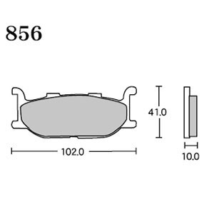 ドラッグスター650/DS650(96)用 フロント?ブレーキパッド(ファインアロイ55/セミメタル)＿アールケー/RK