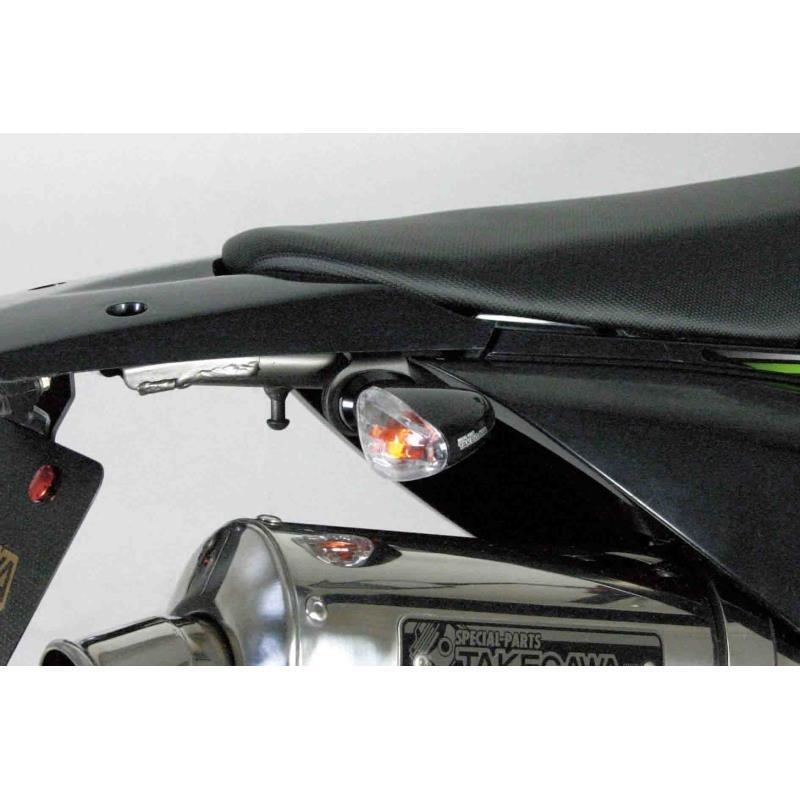 Dトラッカー125/KLX125(LX125C/D)用 ストリームラインウインカーセット(ブラックボディ/前後セット)|タケガワ/武川_画像2