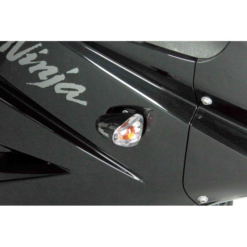 Dトラッカー125/KLX125(LX125C/D)用 ストリームラインウインカーセット(ブラックボディ/前後セット)|タケガワ/武川_画像3