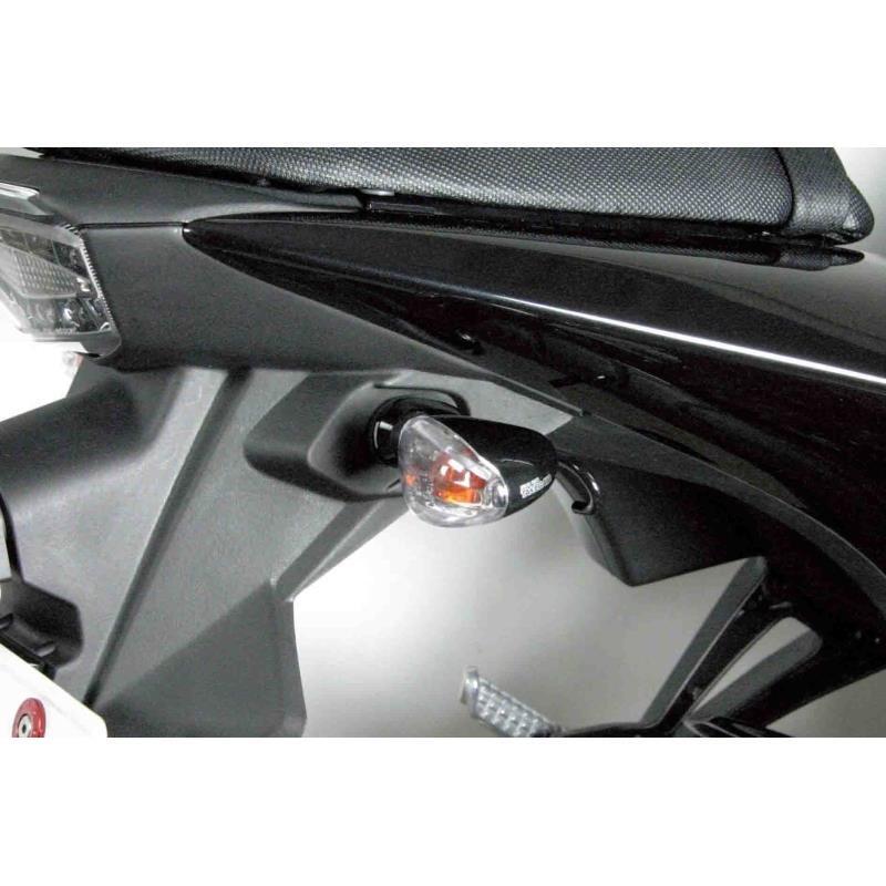 Dトラッカー125/KLX125(LX125C/D)用 ストリームラインウインカーセット(ブラックボディ/前後セット)|タケガワ/武川_画像4