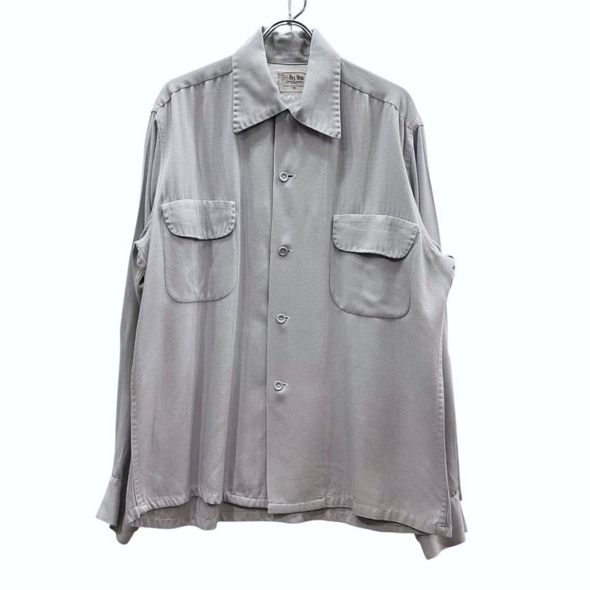 50s ビンテージ DELMAR オープンカラー レーヨンシャツ Mサイズ 50s ビンテージ DELMAR オープンカラー レーヨンシャツ Mサイズ
