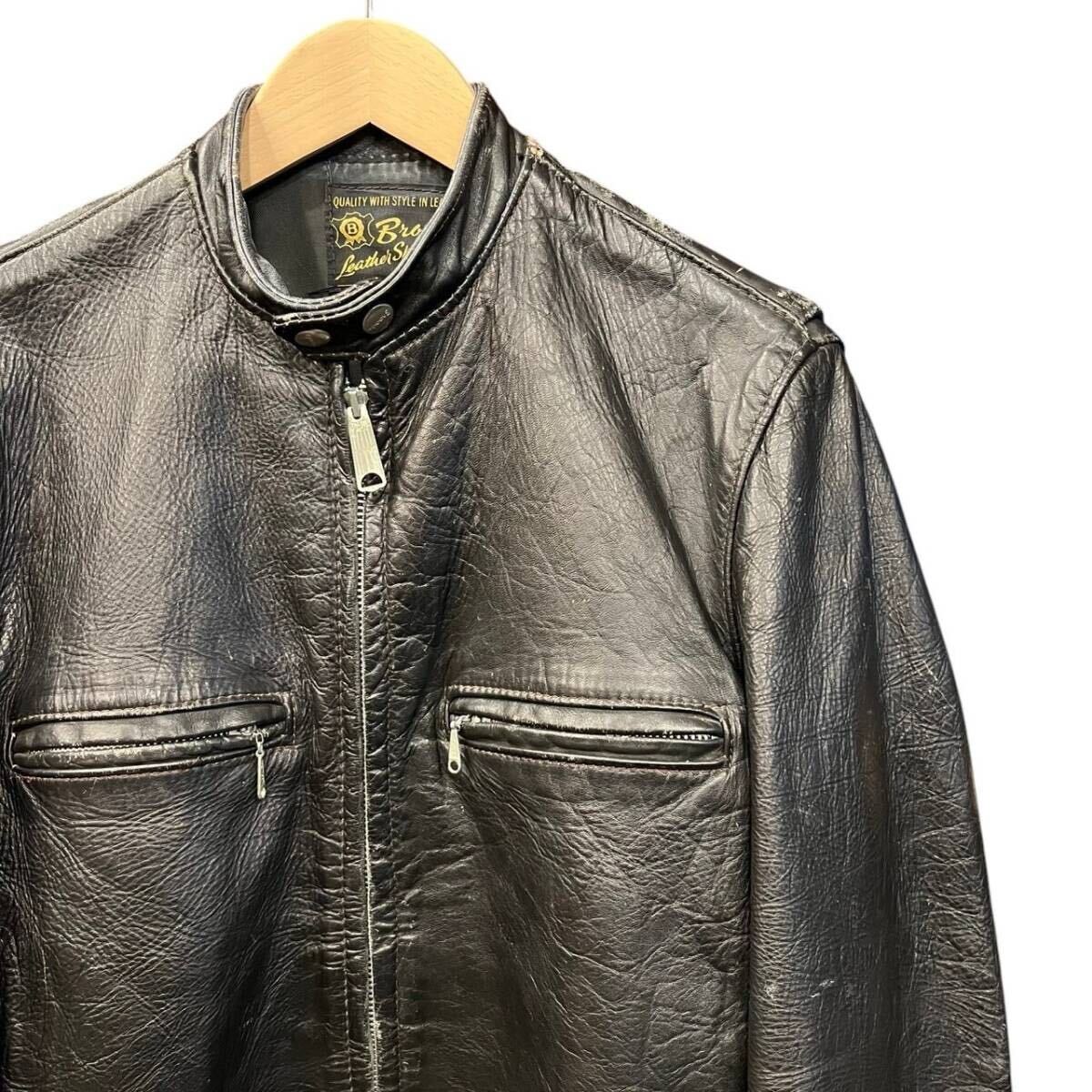 60s ビンテージ BROOKS ブルックス レザー シングル ライダース 60s ビンテージ BROOKS ブルックス レザー シングル ライダース