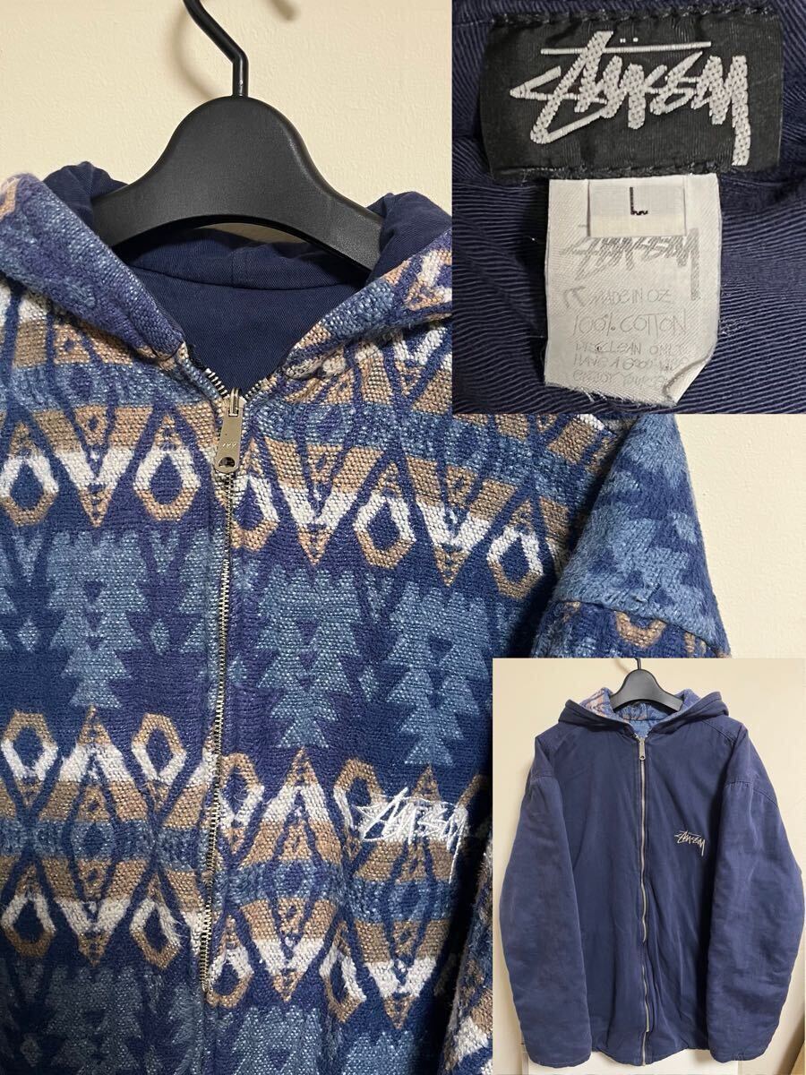 Special 80s 90s old stussy 黒タグ リバーシブル ジップ Special 80s 90s old stussy 黒タグ リバーシブル ジップ