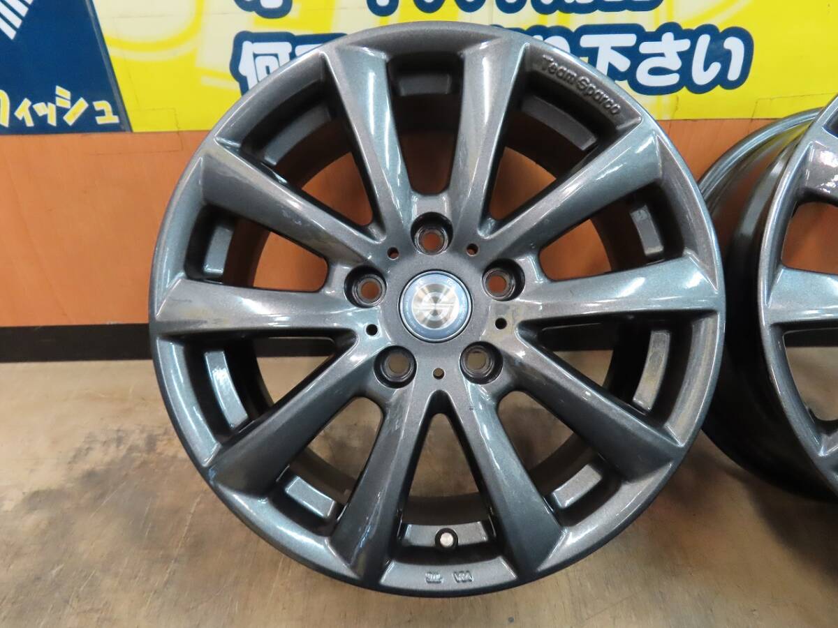 ☆クリムソン チームスパルコ ヴァローザ 16インチ アルミホイール 7J +50 5穴 PCD112 ガンメタ 4本 中古 CRIMSON Team Sparco Valosa☆_画像2