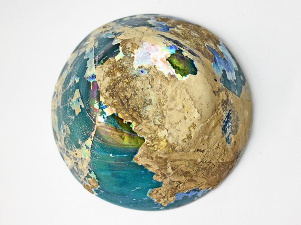 *. тяпка . tonbodama * супер выгода сломан! Древний Рим n стакан половина прозрачный изумруд голубой радуга цвет серебряный ..( калибр примерно 11.8Cm) серебряный .[ бесплатная доставка ][AB19043]