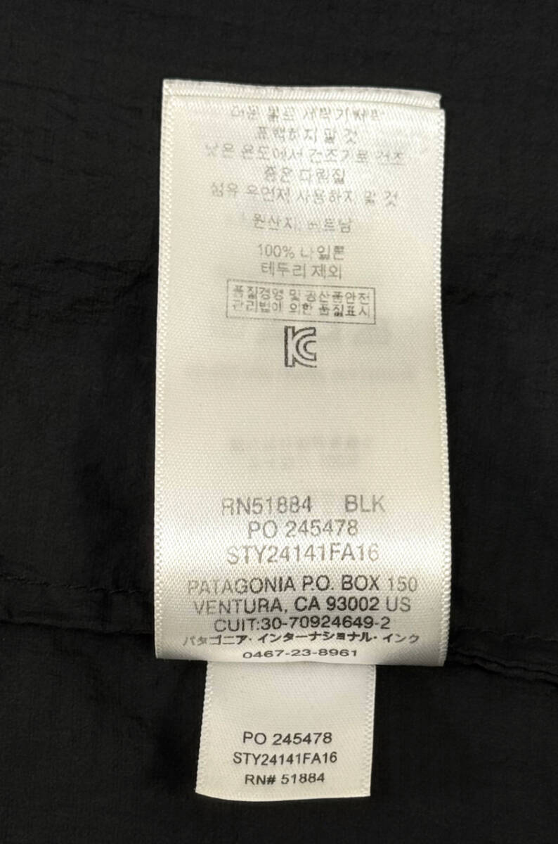 2016 PATAGONIA Houdini jacket XS Black 10s オールドパタゴニア フーディニジャケット アウトドア 登山 黒_画像3