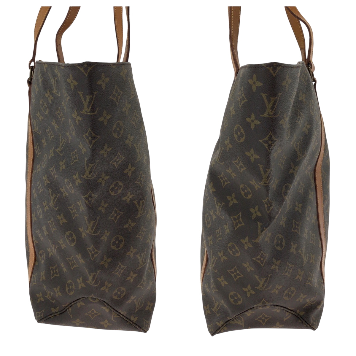 LOUIS VUITTON ルイヴィトン モノグラム サックショッピング ブラウン ゴールド金具 PVC M51108 トートバッグ ショルダーバッグ 409598