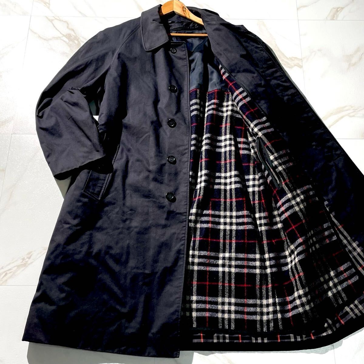 人気絶頂 極美品/希少XL○バーバリーロンドン【ライナー付き ノバチェック 着丈106cm!!】ステンカラーコート BURBERRY LONDON 黒 ブラック メンズ(XLサイズ以上)|売買されたオークション情報、Yahoo!オークション(旧ヤフオク!) の商品情報をアーカイブ公開 - オークファン(aucfan ジャケット・アウター