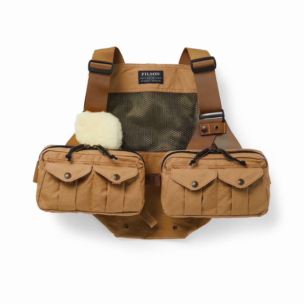 新品! フィルソン メッシュ フィッシング ストラップ ベスト ダークタン レギュラー Mサイズ FILSON フライ 釣り アウトドア キャンプ