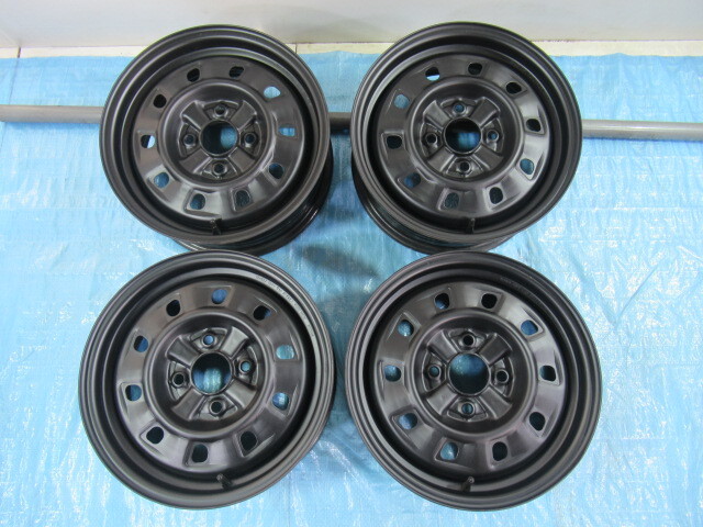 激安即決 歪みチェック済 バルブ新品 日産純正 鉄ホイール 40300-38F00 15-6J 4H/114.3 ET40 中古4本 シルビア セフィーロ ローレル Z01103