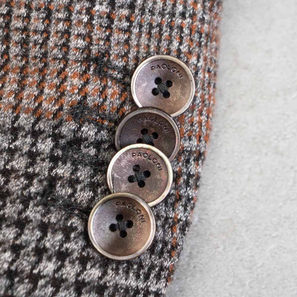 イタリア老舗★新品 PAOLONI コットン ニット ジャージー ジャケット グレンチェック 50 送料無料 メンズ サルトリア パオローニ チェック_画像6