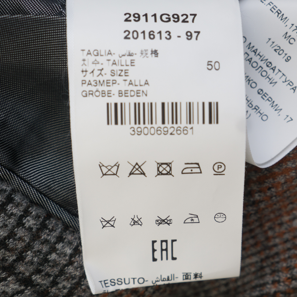 イタリア老舗★新品 PAOLONI コットン ニット ジャージー ジャケット グレンチェック 50 送料無料 メンズ サルトリア パオローニ チェック_画像10