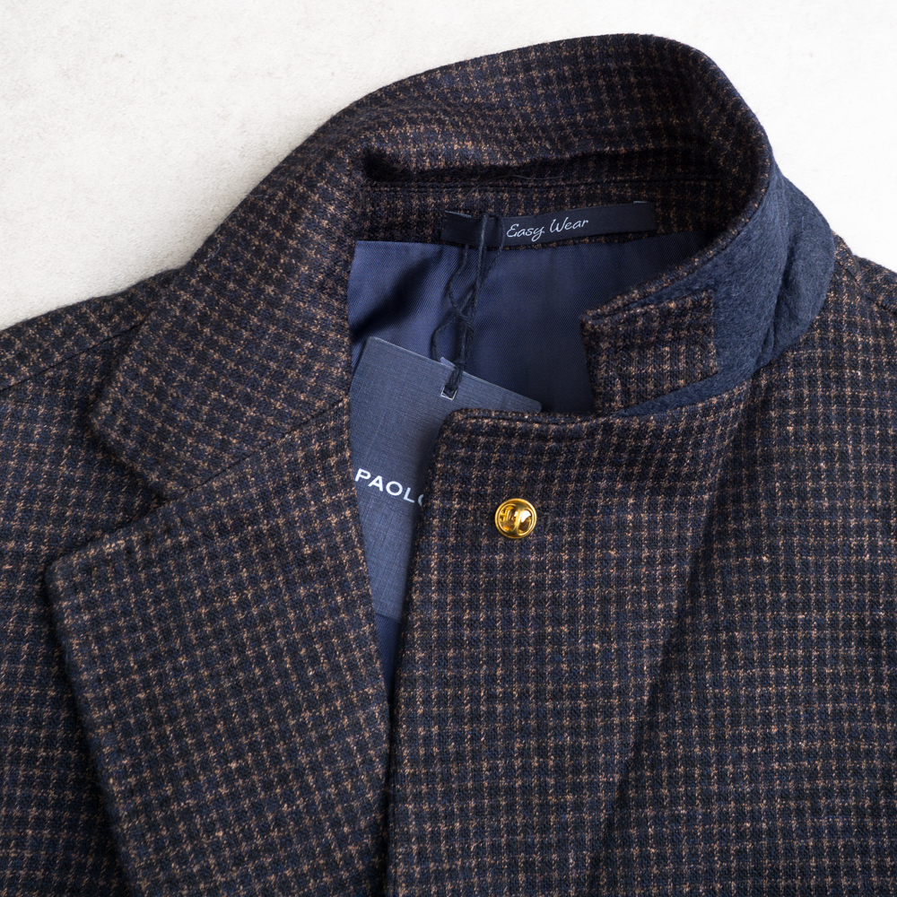 イタリア老舗★新品 PAOLONI ウール コットン メランジ ニット ジャージー ジャケット 50 送料無料 メンズ サルトリア パオローニ_画像5