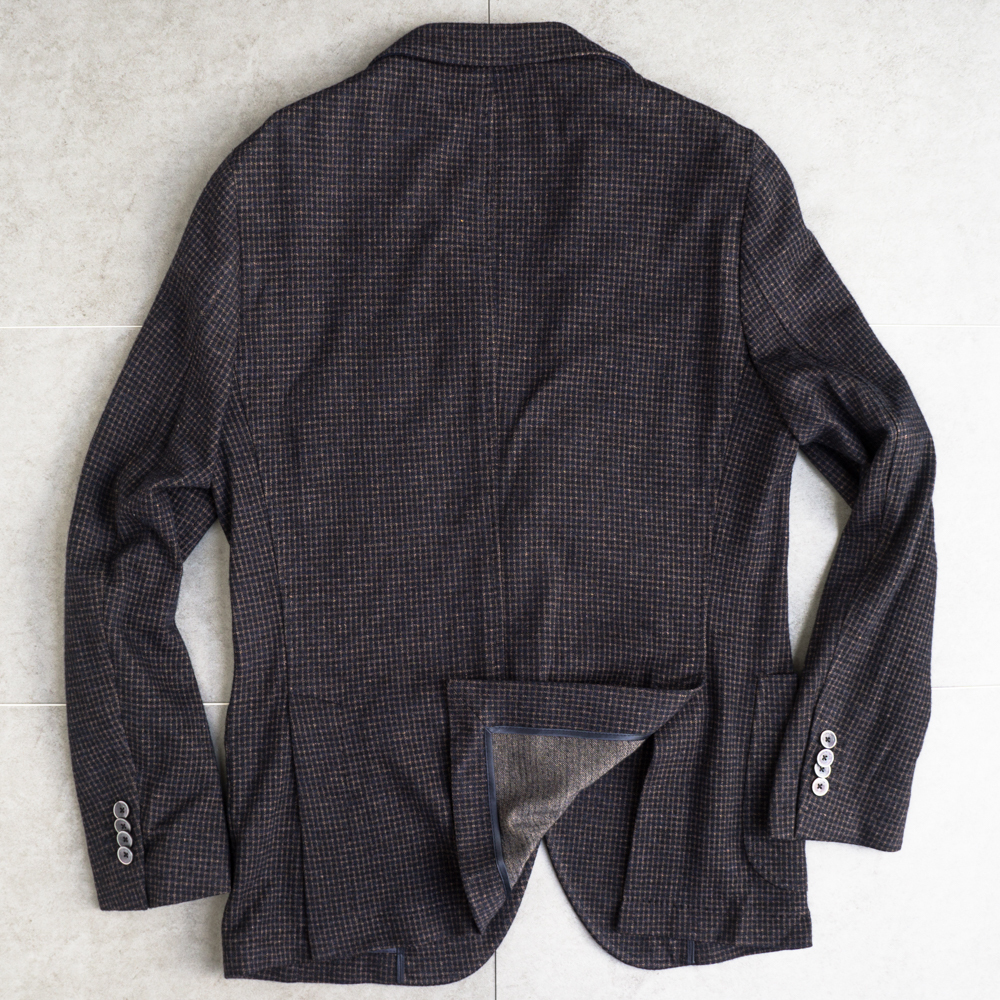 イタリア老舗★新品 PAOLONI ウール コットン メランジ ニット ジャージー ジャケット 50 送料無料 メンズ サルトリア パオローニ_画像2