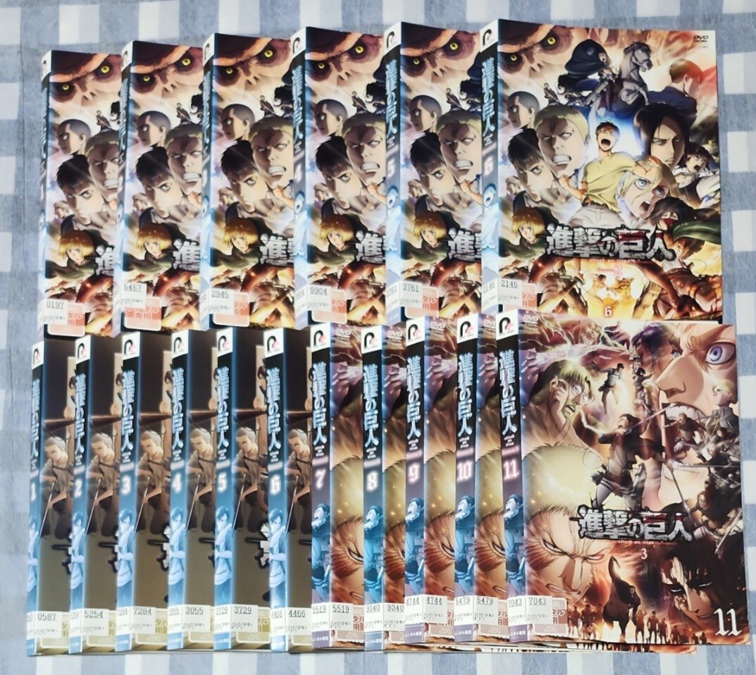 進撃の巨人 season 2 全6 season 3 全11 レンタル落ち DVD