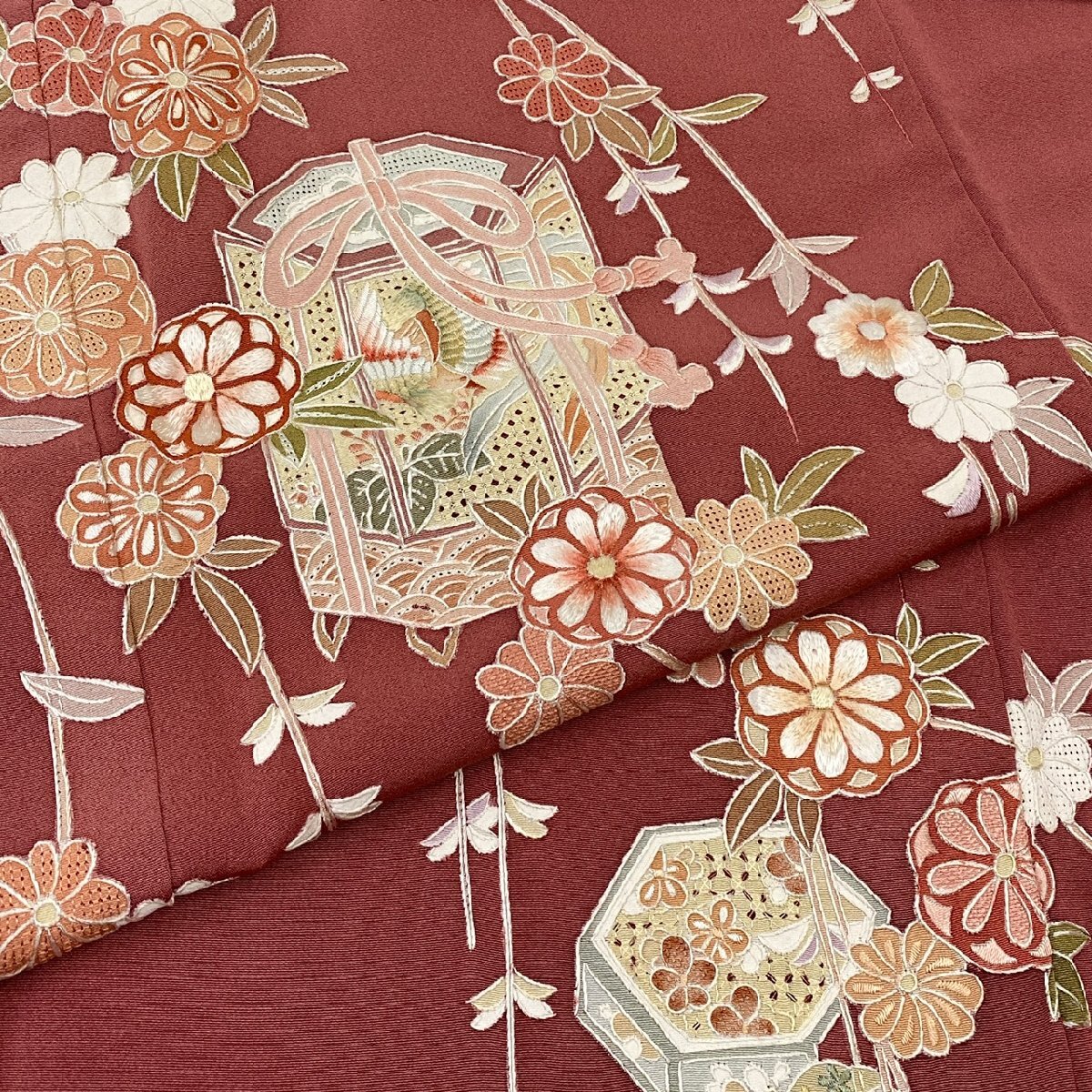 中国三大刺繍 仙頭袋帯赤紫定価50万円 - 袋帯 中国三大刺繍 仙頭袋帯赤紫定価50万円 - 袋帯