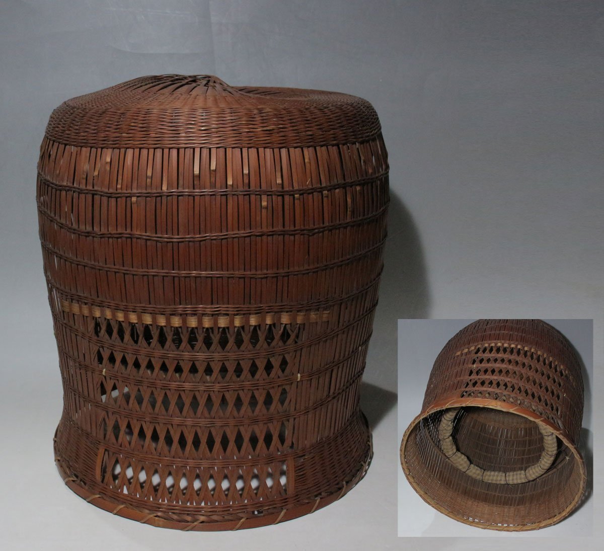 時代市場□天蓋 深編笠 虚無僧笠□禅宗修行僧・尺八・仏具・仏像 時代市場□天蓋 深編笠 虚無僧笠□禅宗修行僧・尺八・仏具・仏像