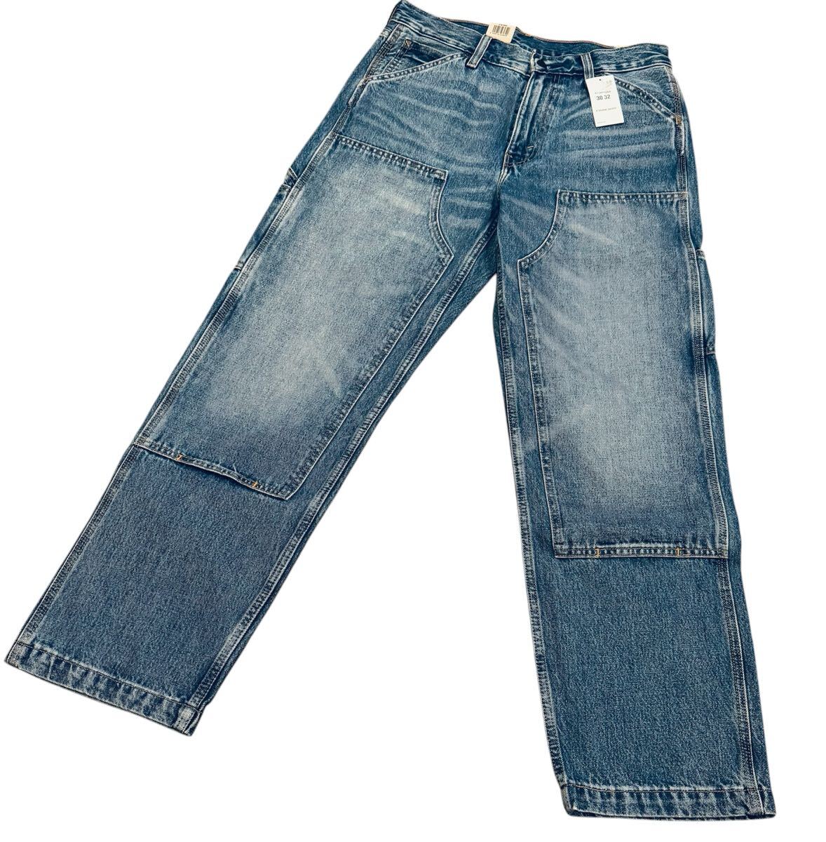 未使用】Levi's 568 ルーズストレート ダブルニー インディゴ 未使用】Levi's 568 ルーズストレート ダブルニー インディゴ