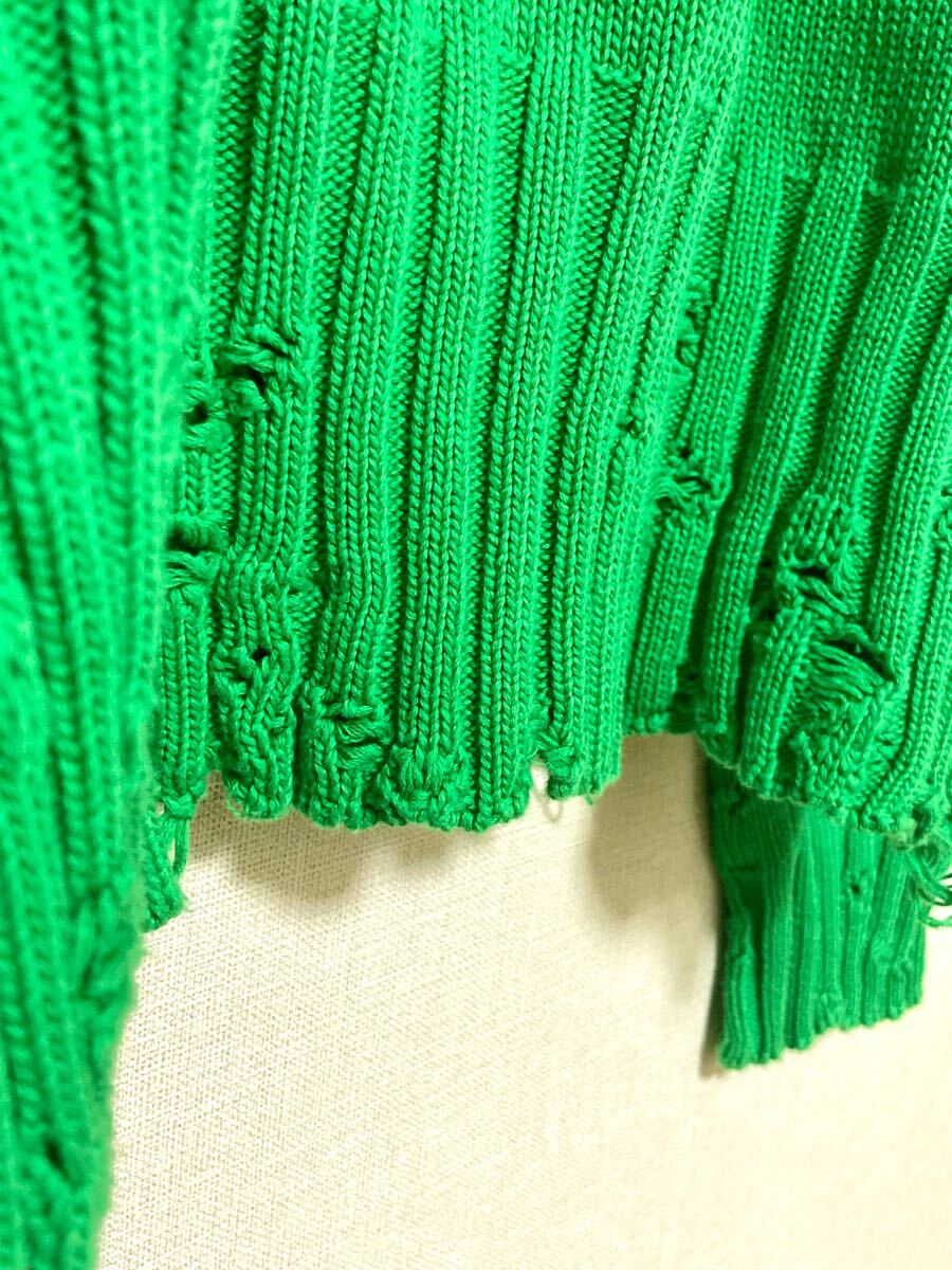 マルニ marni ダメージ デストロイ ニット セーター ロゴ刺繍 マルニ marni ダメージ デストロイ ニット セーター ロゴ刺繍