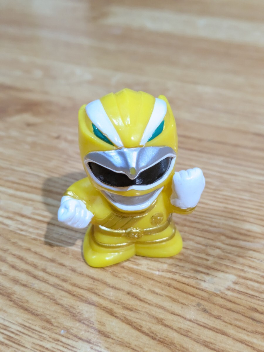 USED★レトロ★當(dāng)時(shí)物　百獣戦隊(duì)ガオレンジャー ちびコレ ガオイエロー　 指人形　ソフビ　フィギュア