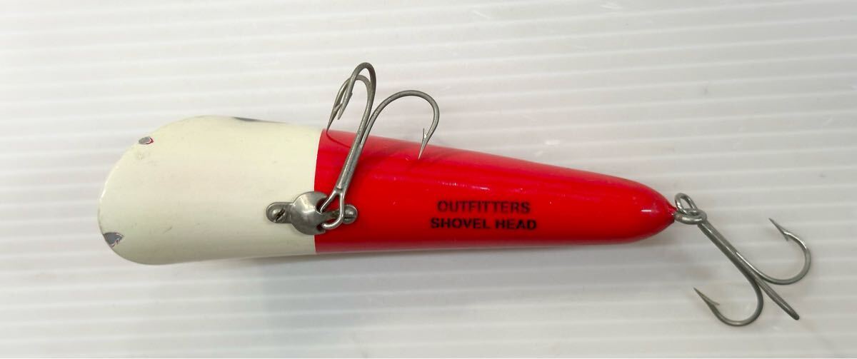 アウトフィッターズ ショベルヘッド OUTFITTERS SHOVEL HEAD 白赤 ルアー トップウォーター_画像7