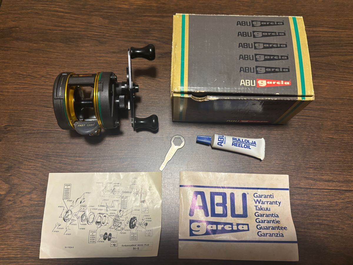 abugarcia 4600plus ambassadeur アブガルシア　アンバサダー　付属品あり　ハンドル周り良好
