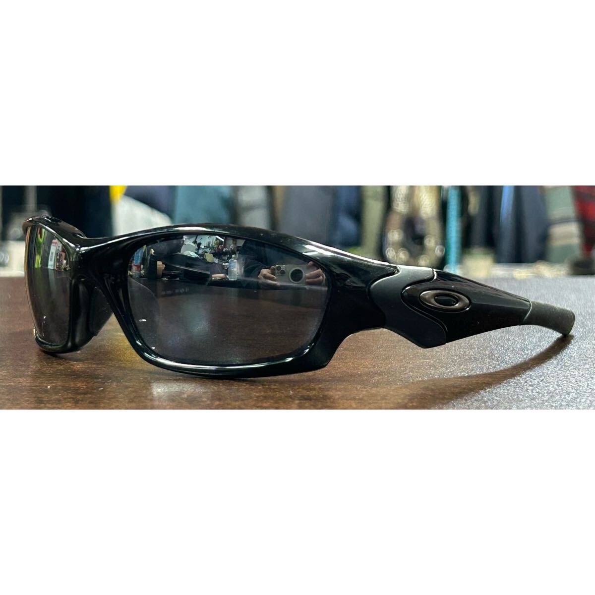 OAKLEY オークリー STRAIGHT JACKET ストレートジャケット サングラス ブラック USA製 04-325 中古 使用感あり