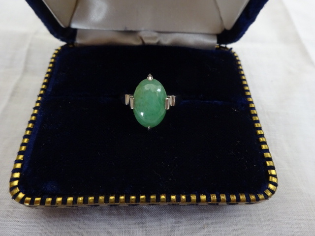 翡翠 ヒスイ ひすい 指輪 リング プラチナ _画像1