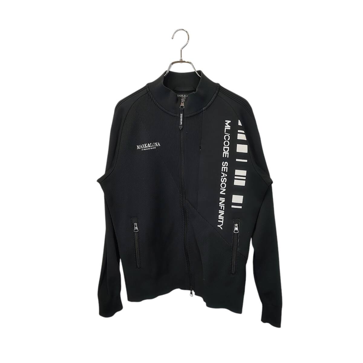 極美品 XL】MARK&LONA トラックジャケット 裏地ロゴ 星 総柄 極美品 XL】MARK&LONA トラックジャケット 裏地ロゴ 星 総柄