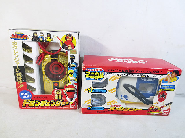 美品　バンダイ 忍者戦隊カクレンジャー ドロンチェンジャー　超力戦隊オーレンジャー　カセットムービー ミニクル