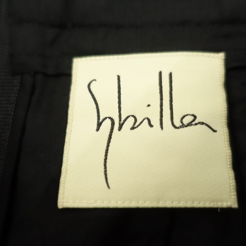 シビラ Sybilla *カットワーク刺繍ハーフパンツ*M黒ブラック総柄(33-2406-764)【81G42】_画像7