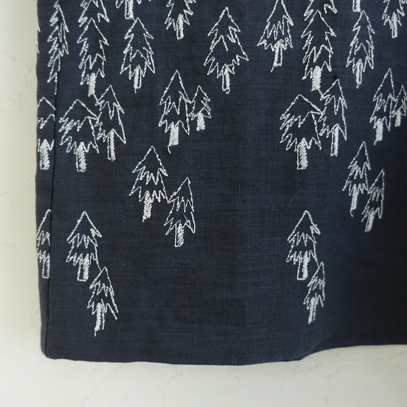 【美品/2024/SS/定価4.4萬(wàn)】ミナペルホネン mina perhonen *forest to bird リネン刺繍ブラウス*38(j33-2408-195)【40I42】