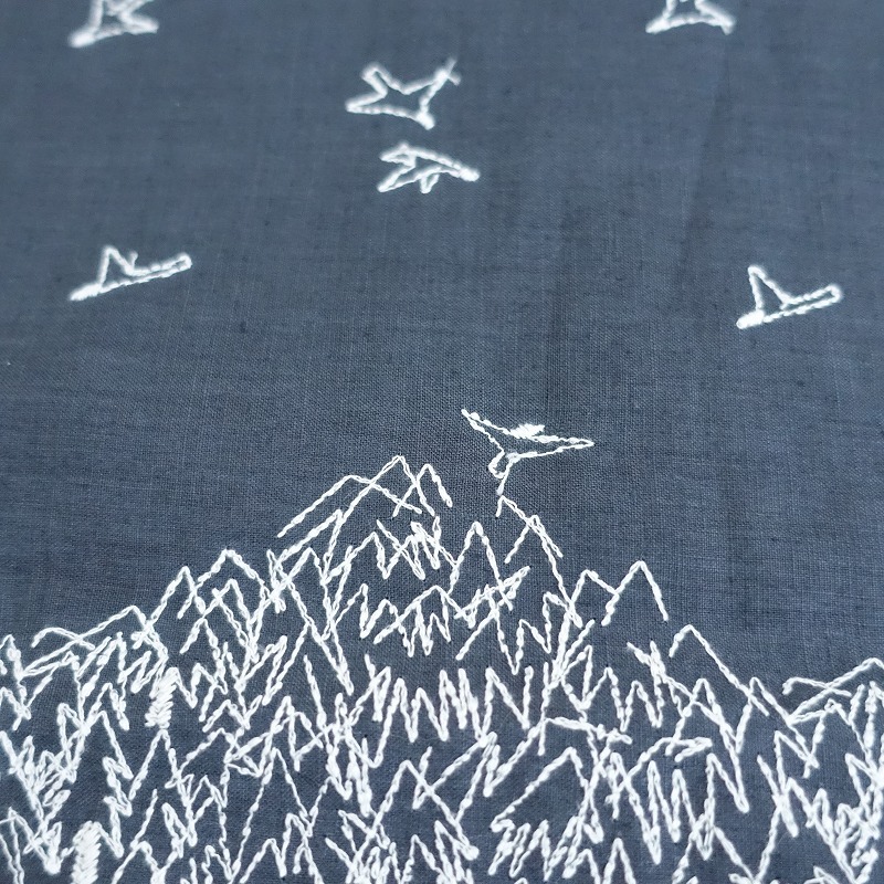 【美品/2024/SS/定価4.4萬(wàn)】ミナペルホネン mina perhonen *forest to bird リネン刺繍ブラウス*38(j33-2408-195)【40I42】