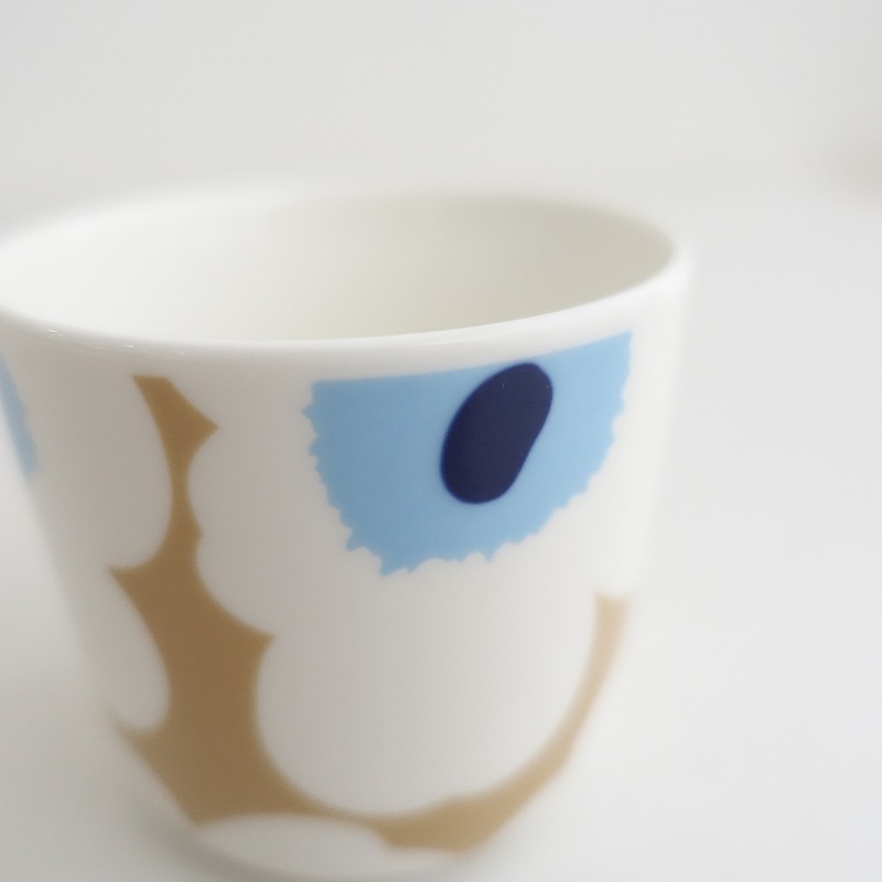 【北歐】美品/マリメッコ marimekko *UNIKKO ウニッコ ラテマグ*コップ食器ベージュキッチン【陶器】(wa23-2501-45)【61B52】