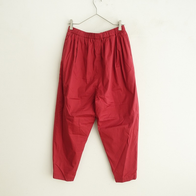 【定価5.8萬(wàn)】ミナペルホネン mina perhonen *Mila テーパードパンツ*ボトムダークレッドシルク(87-2501-98)【61B52】