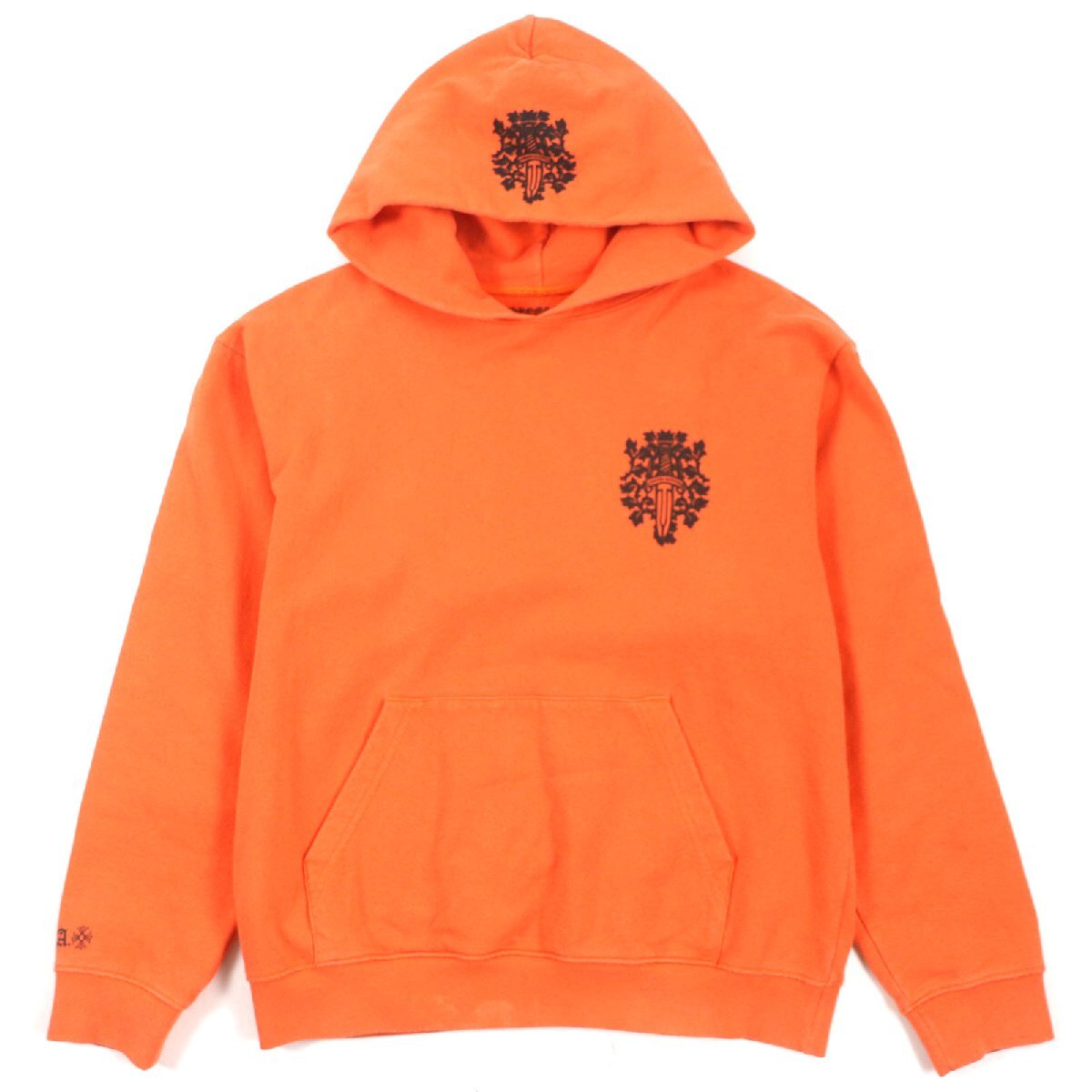 ◆送料込♪【CHROME HEARTS】ヴァイン ダガー パーカー オレンジ 人気▽CHROME HEARTS クロムハーツ コットン100% ヴァインダガー