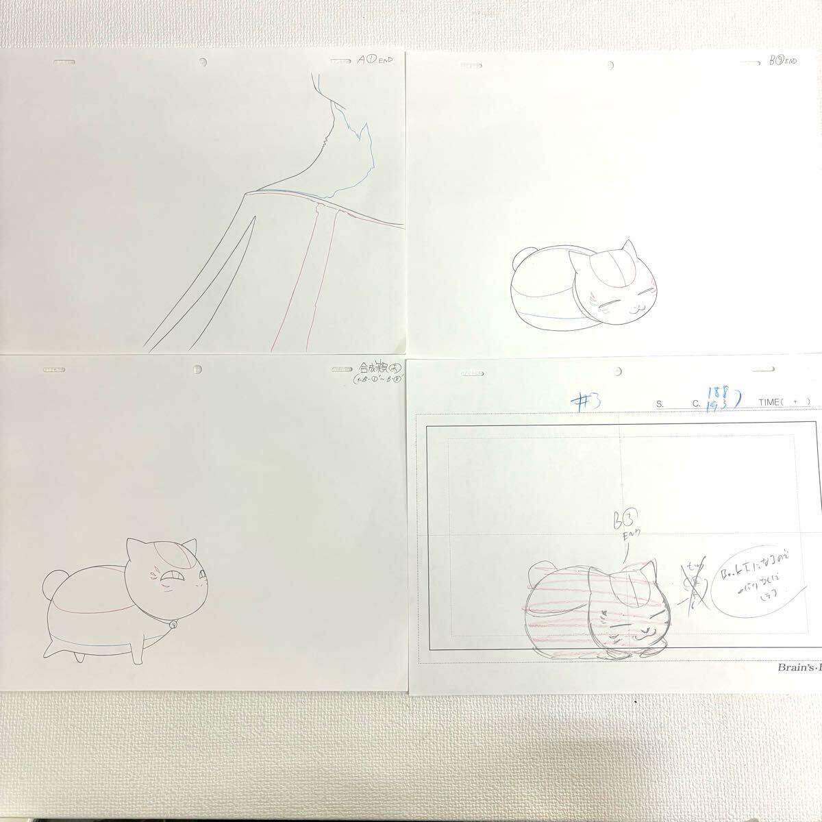 0214A6 夏目友人帳 セル画 原画 レイアウト C188 C193 第3話 #3 0214A6 夏目友人帳 セル画 原画 レイアウト C188 C193 第3話 #3