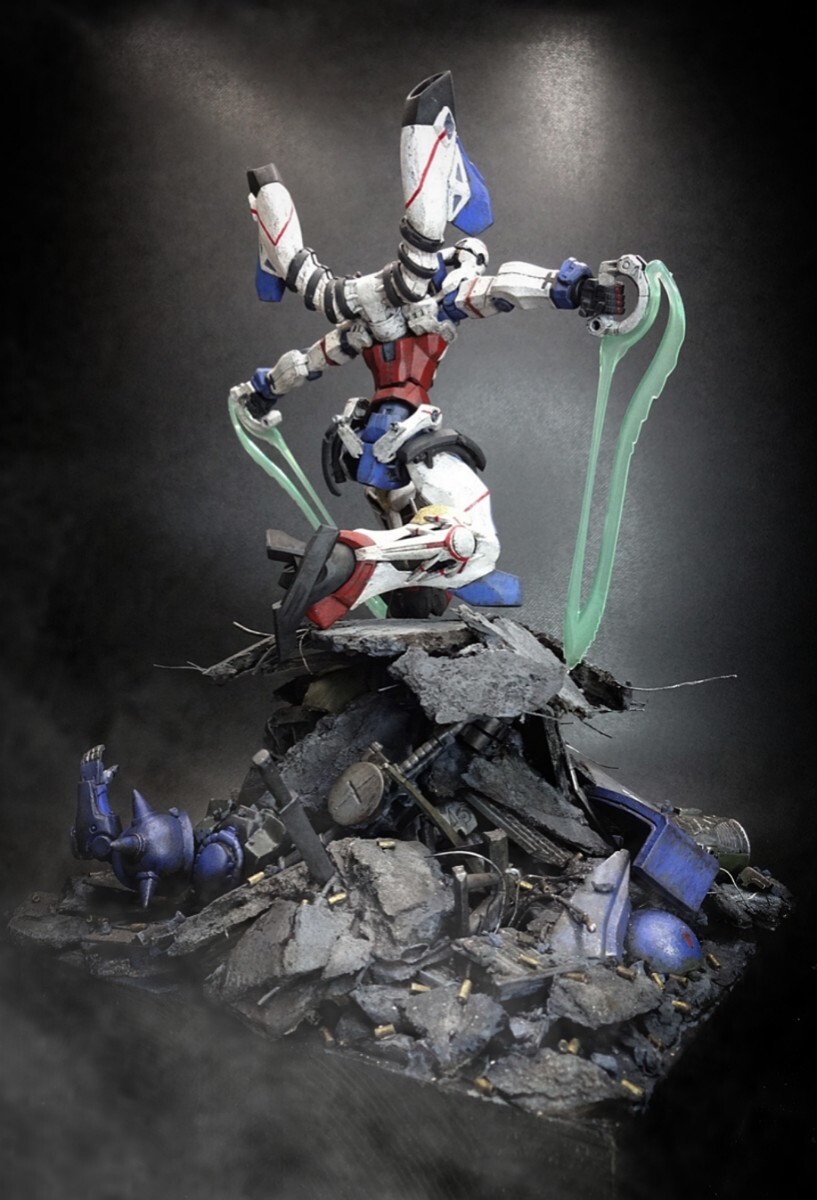 ジークアクス GQuuuuuuX 塗装済み完成品 HG ジオラマベース台 ジークアクス GQuuuuuuX 塗装済み完成品 HG ジオラマベース台
